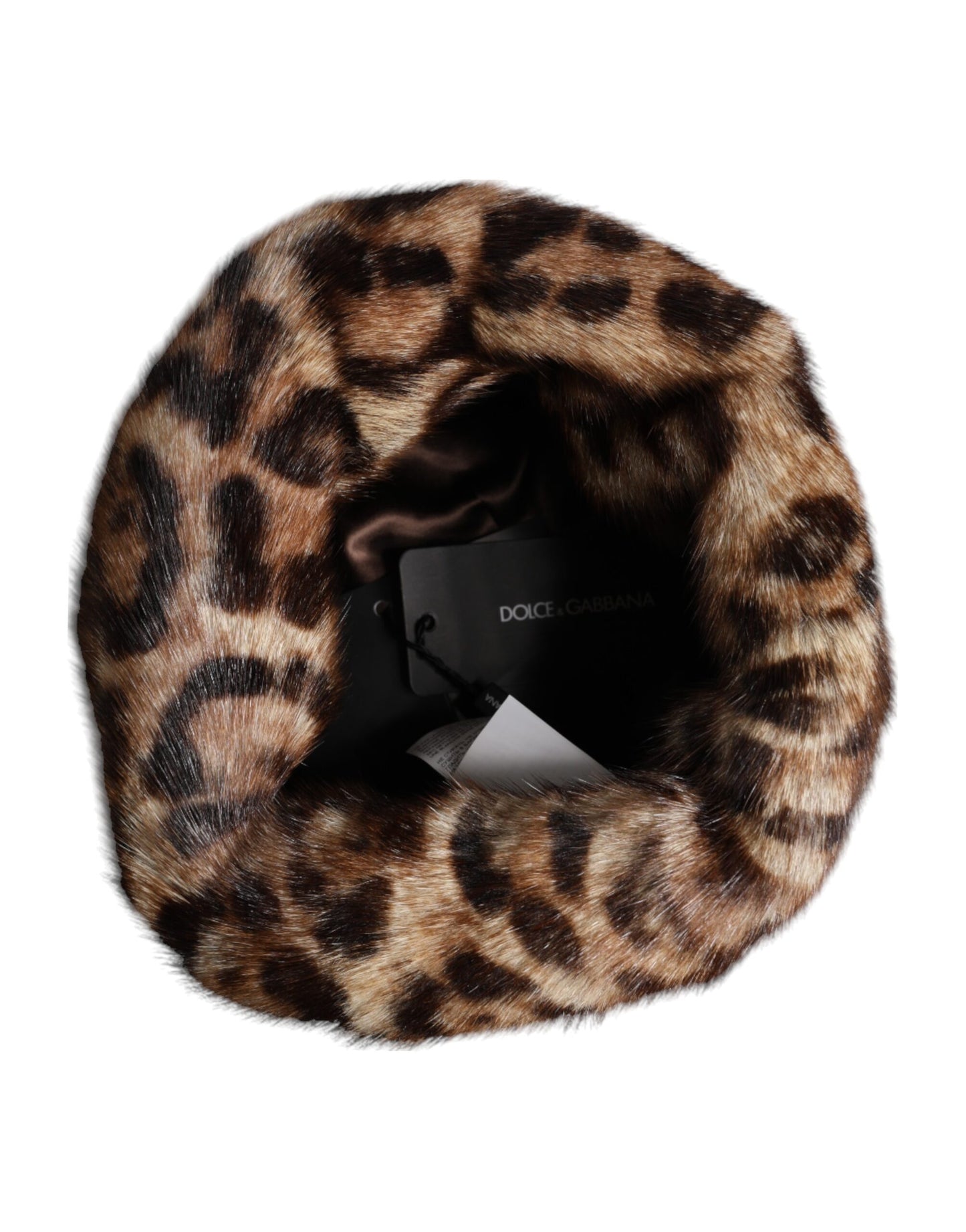 Sombrero de pescador Dolce & Gabbana de piel sintética de leopardo marrón para mujer