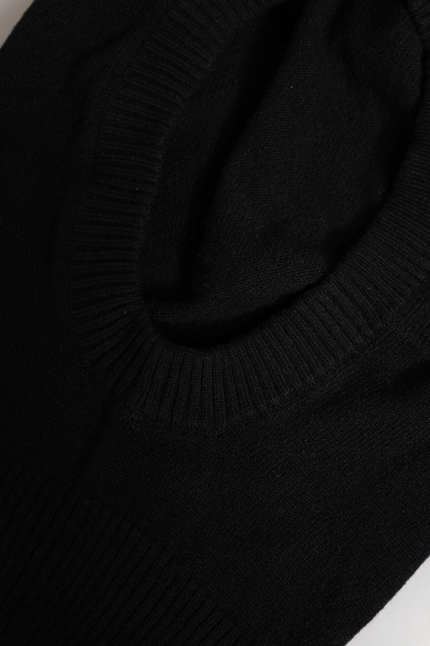 Dolce & Gabbana Black Cashmere Knitted Ski Mask Balaclava Hat