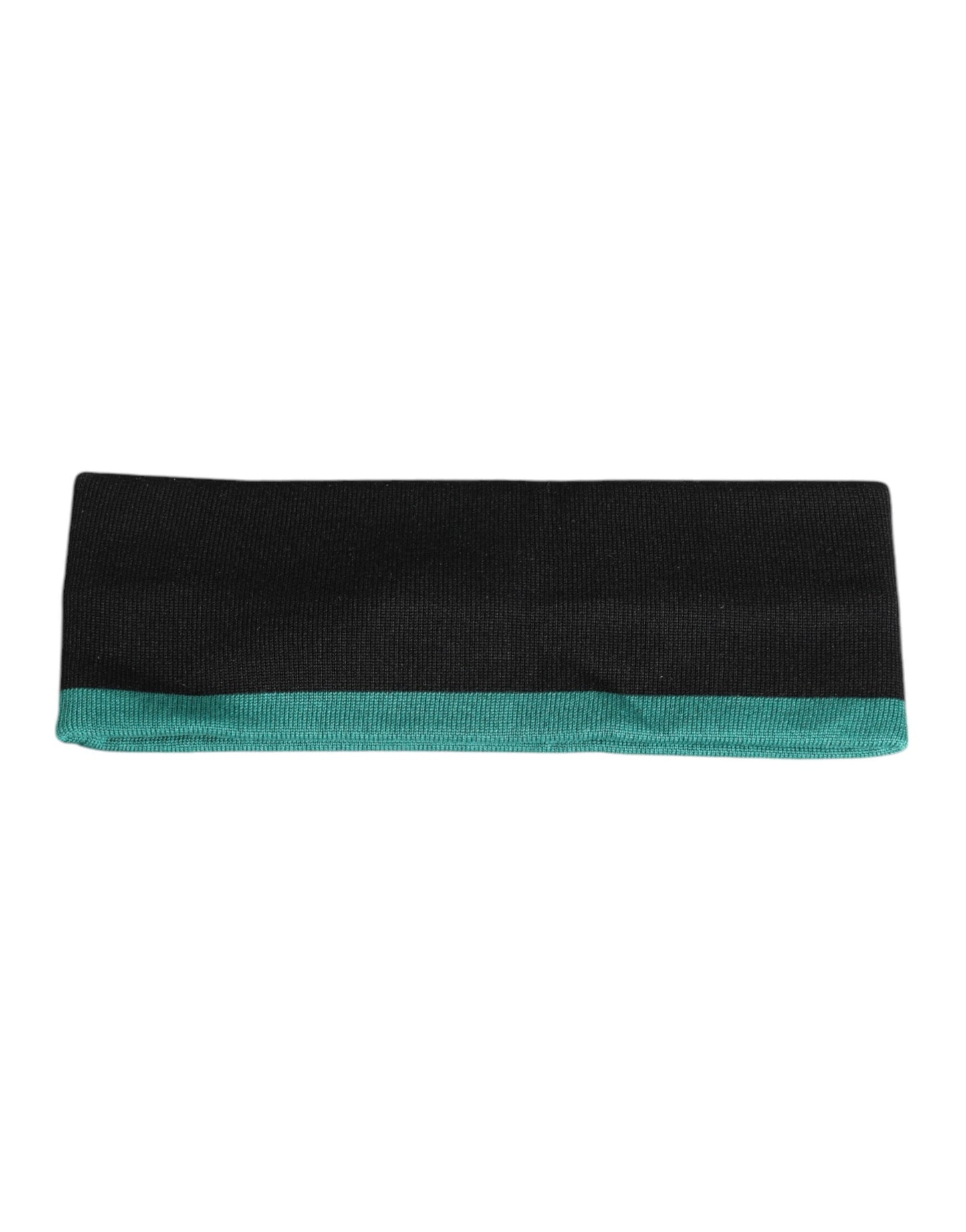 Dolce & Gabbana Black Silk Knitted DG Queen Head Band Hat