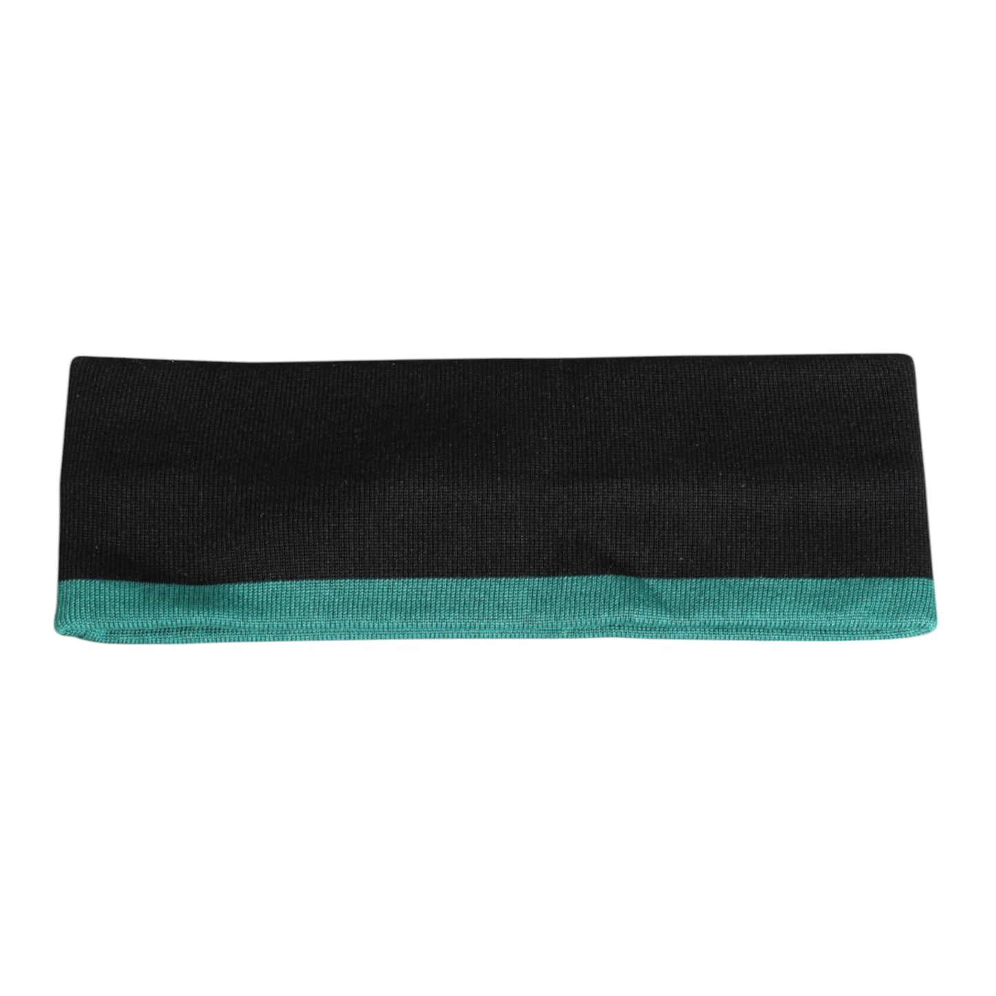 Dolce & Gabbana Black Silk Knitted DG Queen Head Band Hat