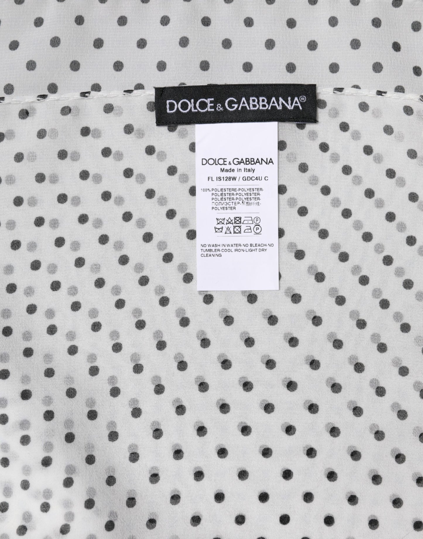 Bufanda chal de poliéster con lunares blancos de Dolce & Gabbana