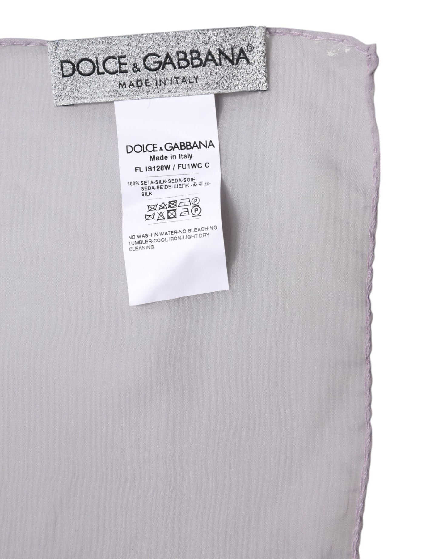 Bufanda chal rectangular de seda morada de Dolce & Gabbana