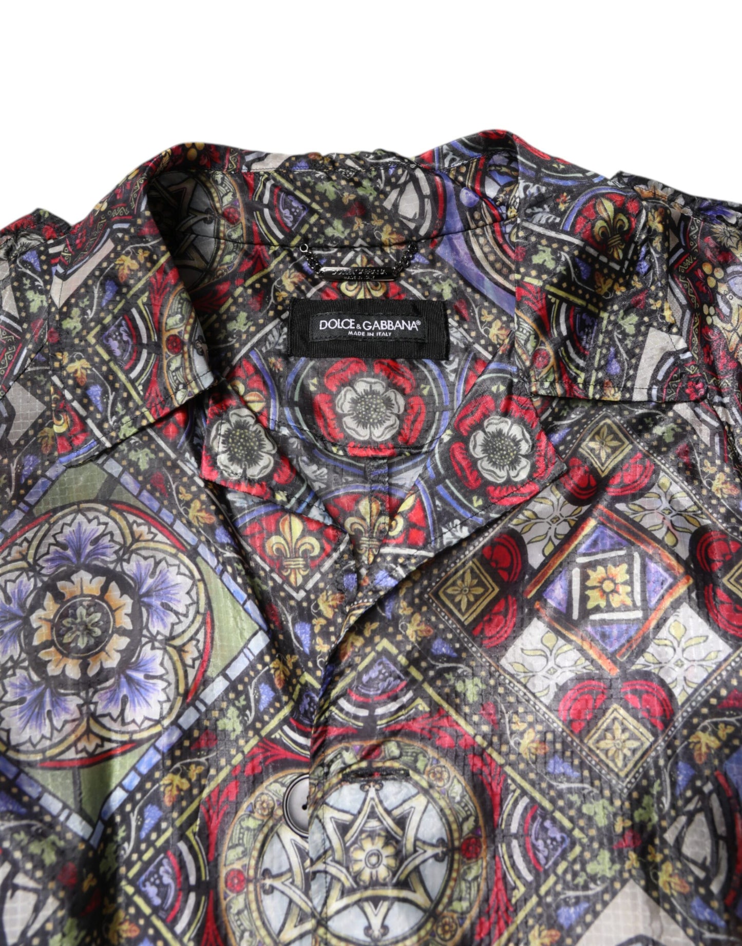Chaqueta gabardina con corona de abeja real multicolor de Dolce & Gabbana