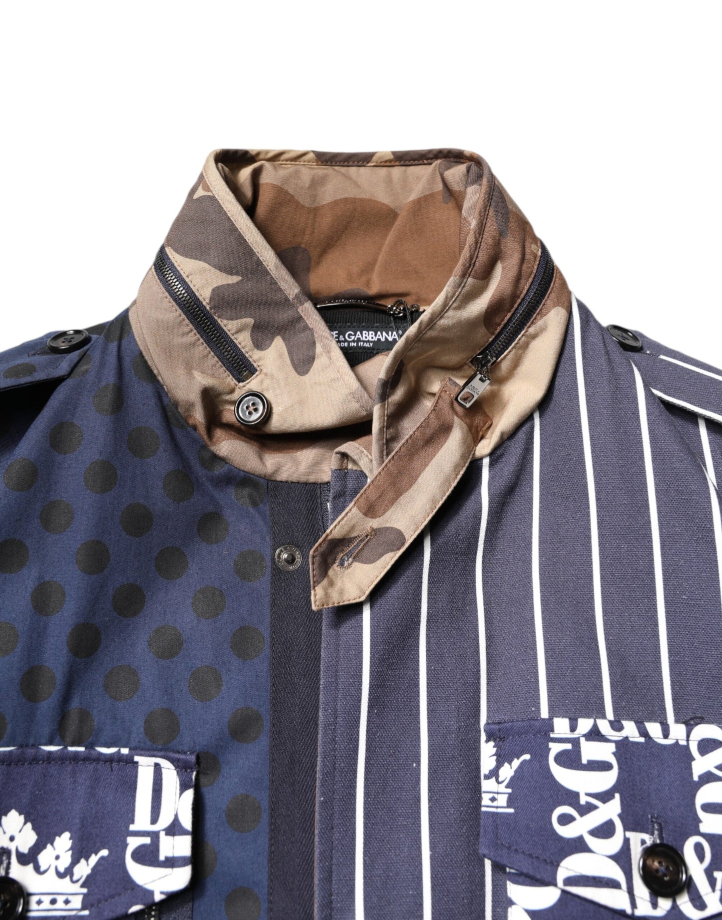 Chaqueta Dolce & Gabbana de algodón multicolor con logo patchwork