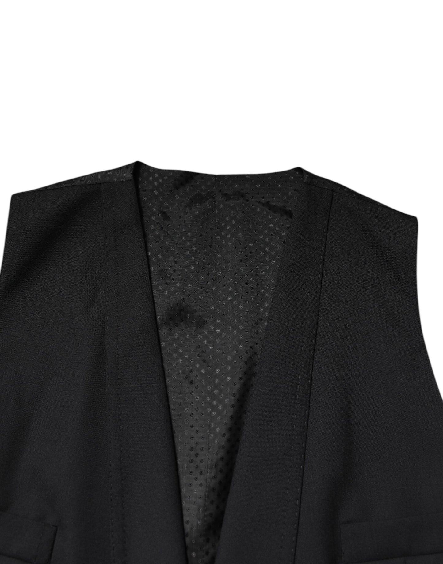 Dolce & Gabbana Black Single Breasted Formal Blazer with Vest