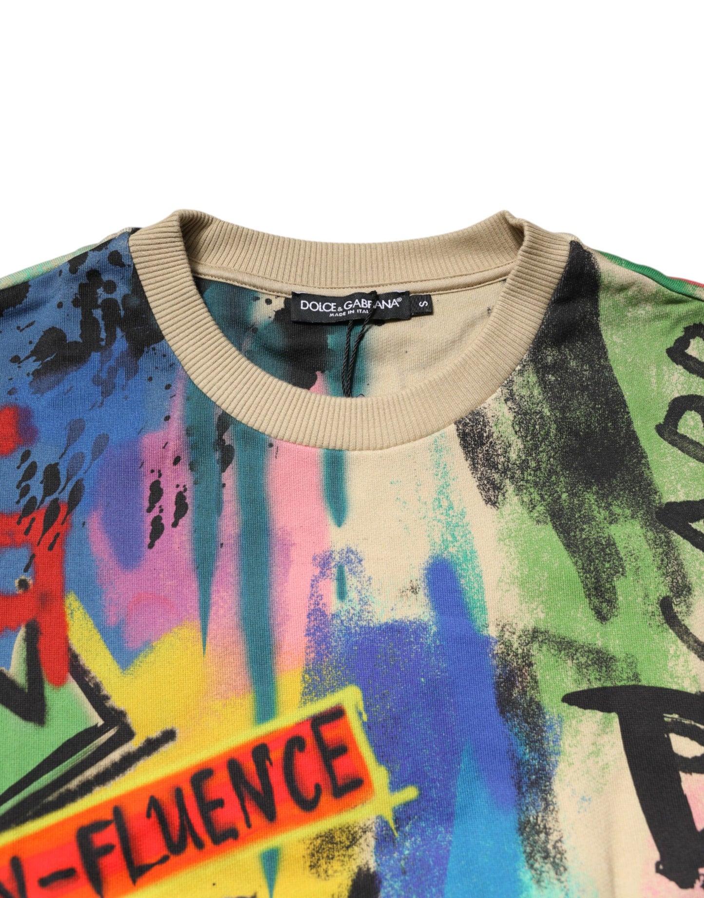 Suéter de algodón con estampado multicolor de Dolce & Gabbana