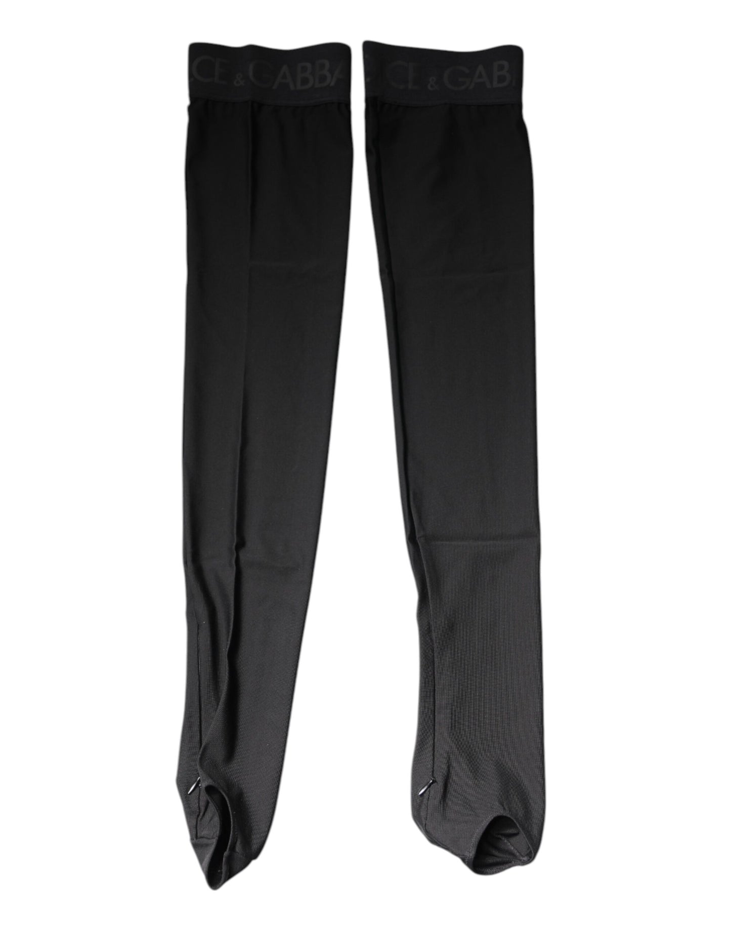 Chaussettes mi-mollet extensibles en viscose noire Dolce & Gabbana