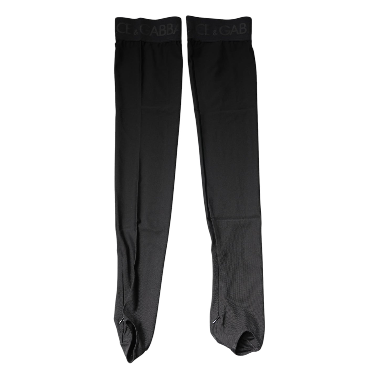 Chaussettes mi-mollet extensibles en viscose noire Dolce & Gabbana