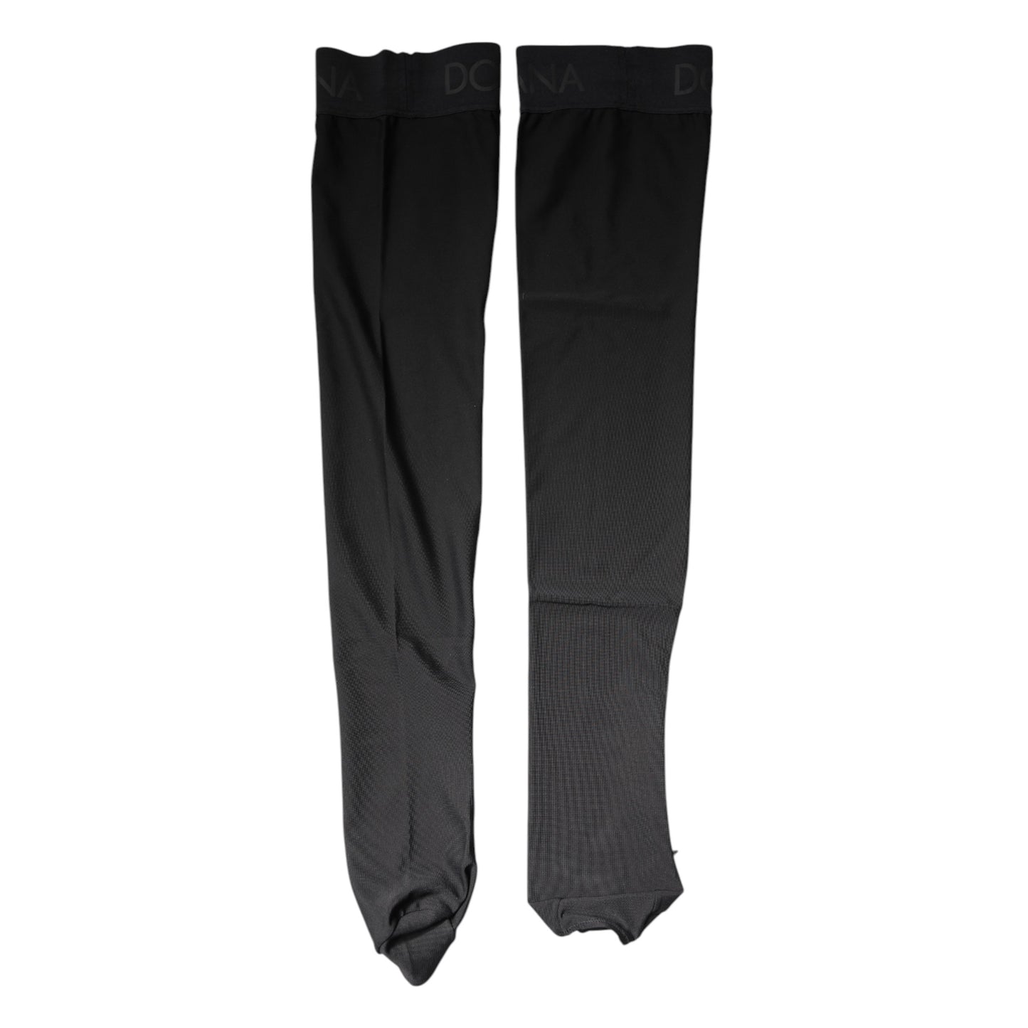 Chaussettes mi-mollet extensibles en viscose noire Dolce & Gabbana