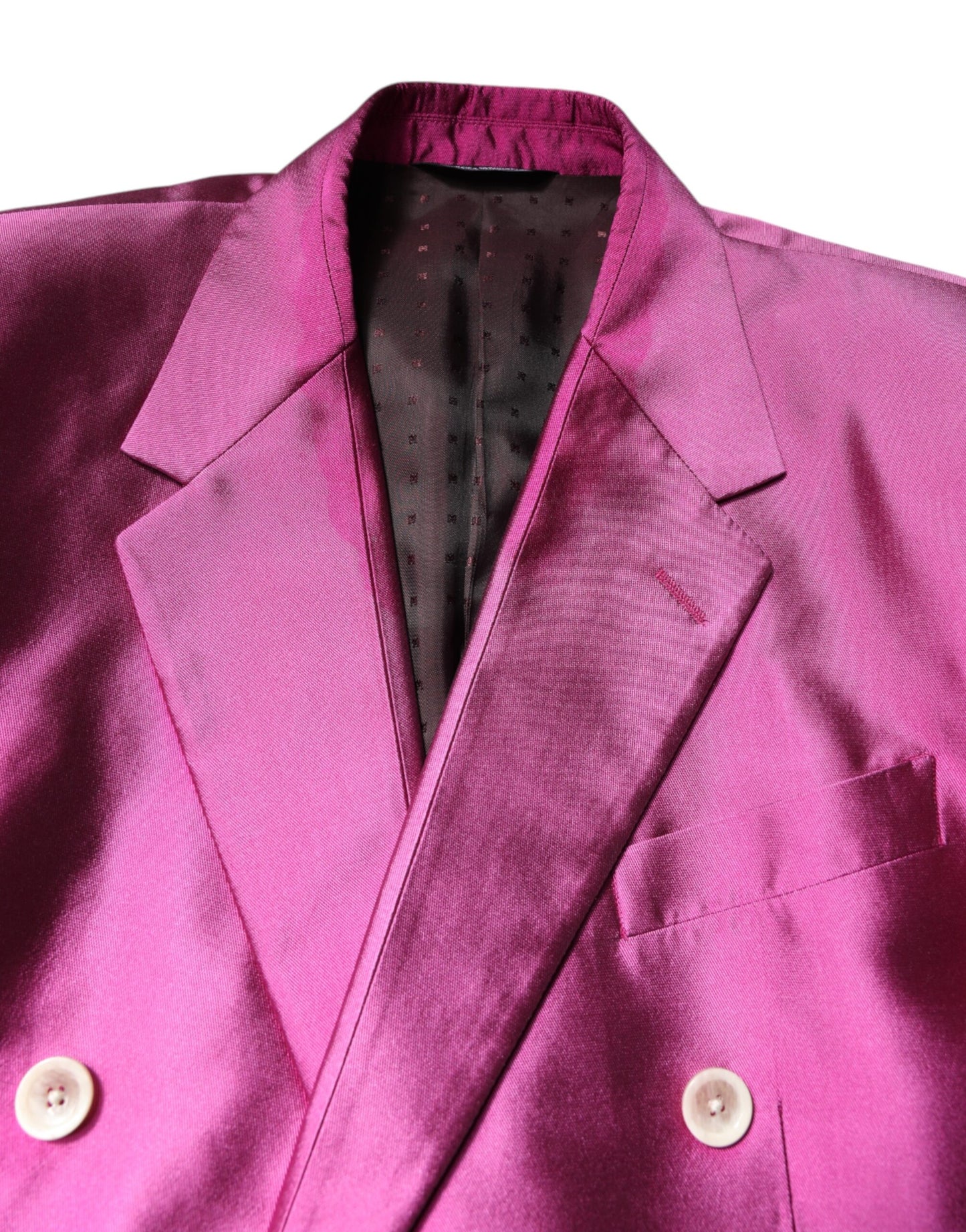 Traje cruzado de tres piezas SICILIA rosa de Dolce & Gabbana