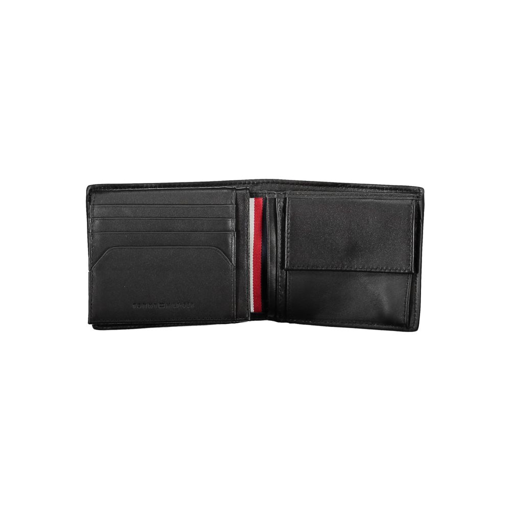 Tommy Hilfiger Black Leather Men Wallet