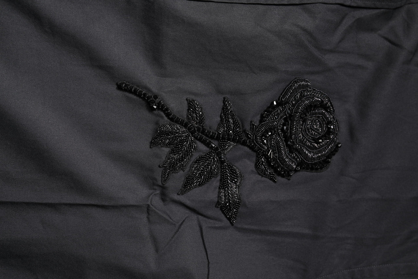 Camisa formal de algodón con estampado floral dorado y negro de Dolce & Gabbana