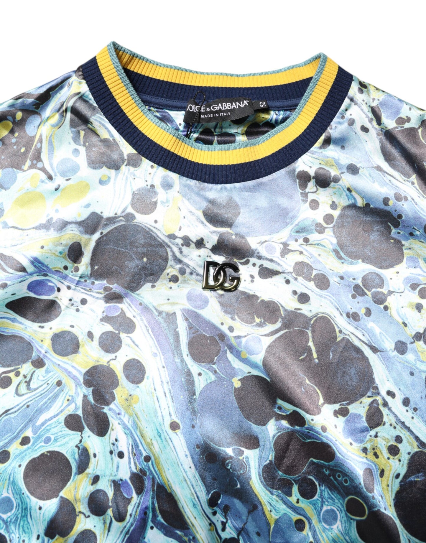 Suéter Dolce & Gabbana con estampado de mármol multicolor para hombre
