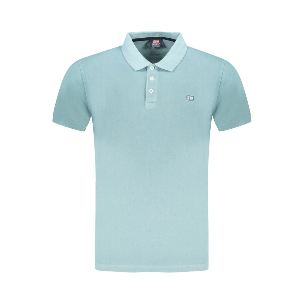 Norway 1963 Light Blue Cotton Men Polo Shirt