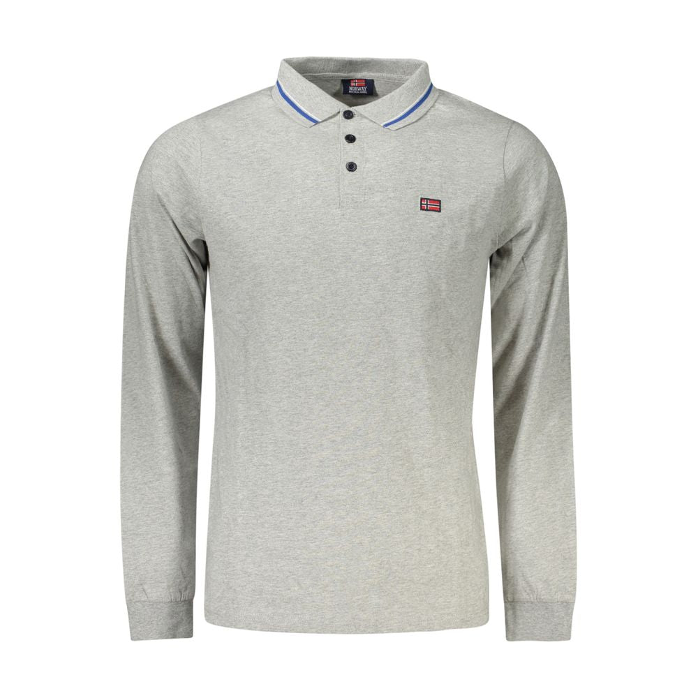 Norway 1963 Gray Cotton Men Polo Shirt