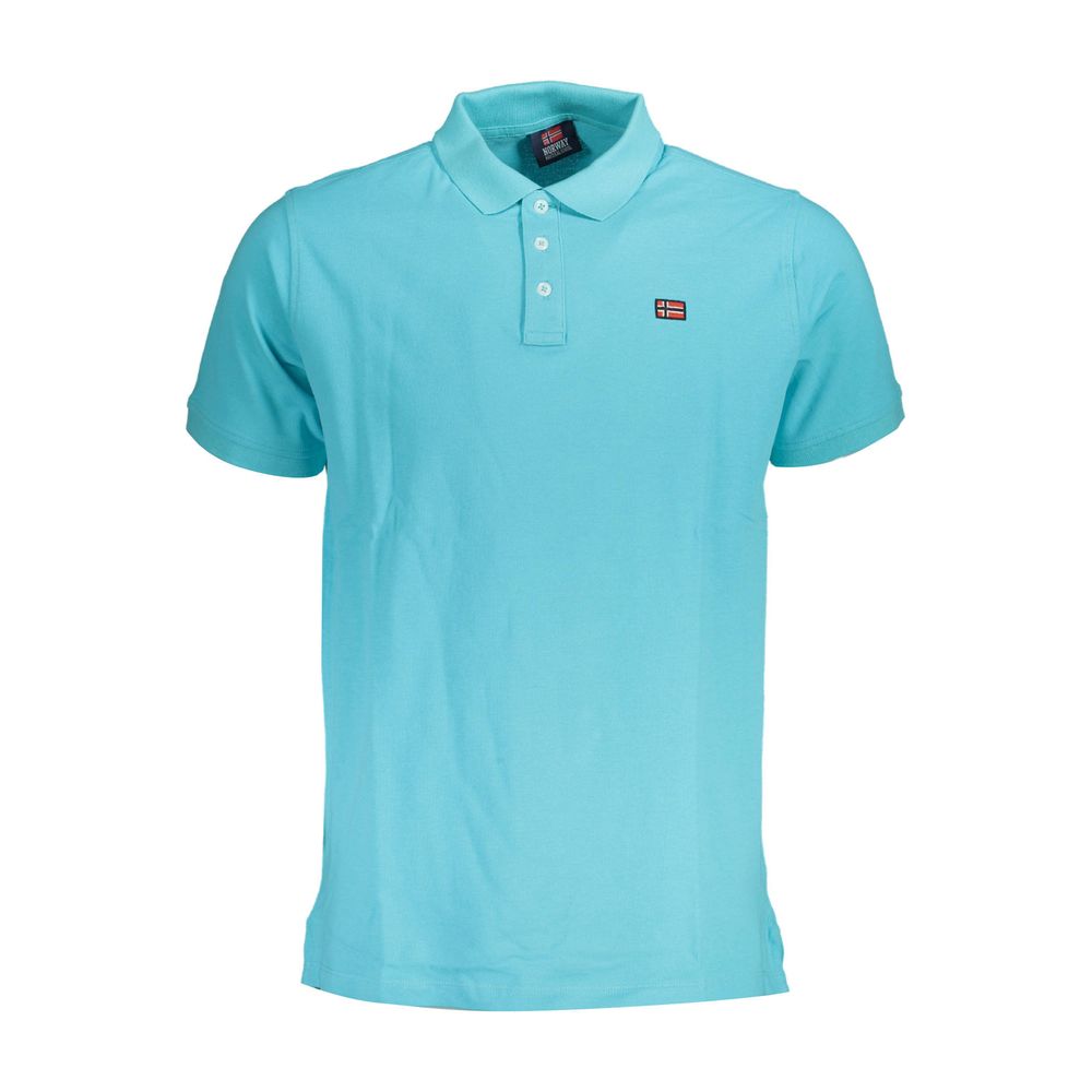 Norway 1963 Light Blue Cotton Men Polo Shirt