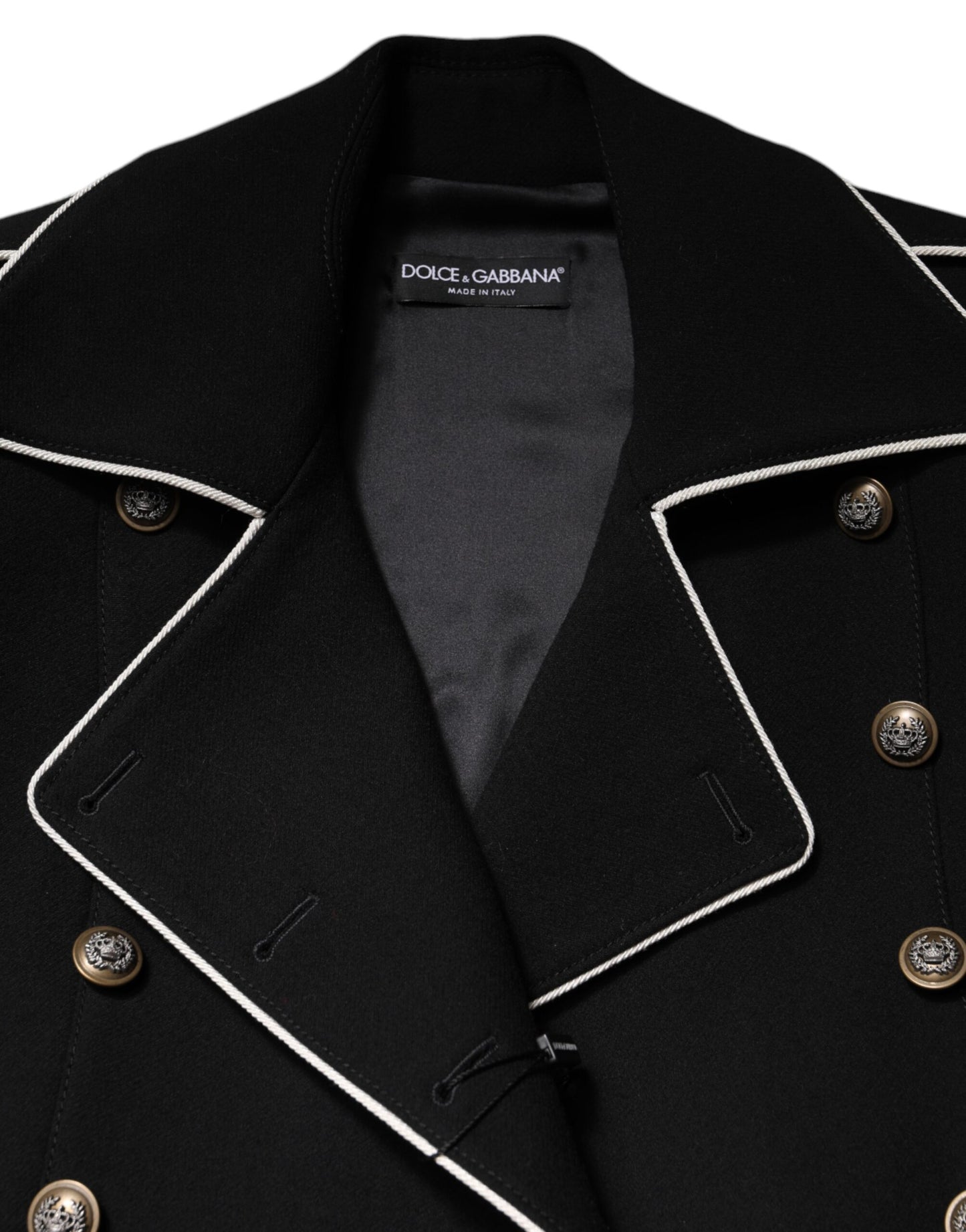 Chaqueta blazer cruzada de lana negra de Dolce & Gabbana