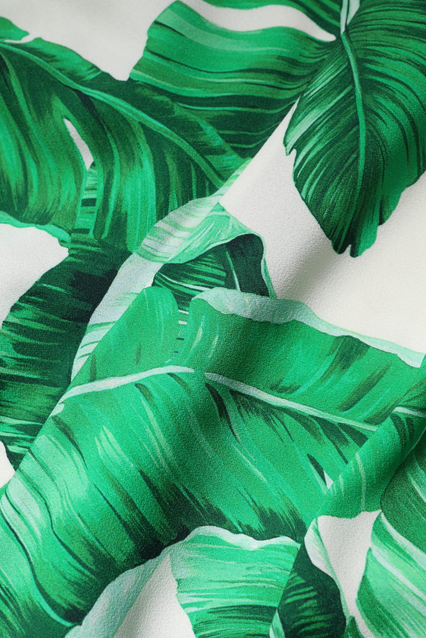 Pantalones de cintura alta con estampado de hojas verdes y blancas de Dolce & Gabbana