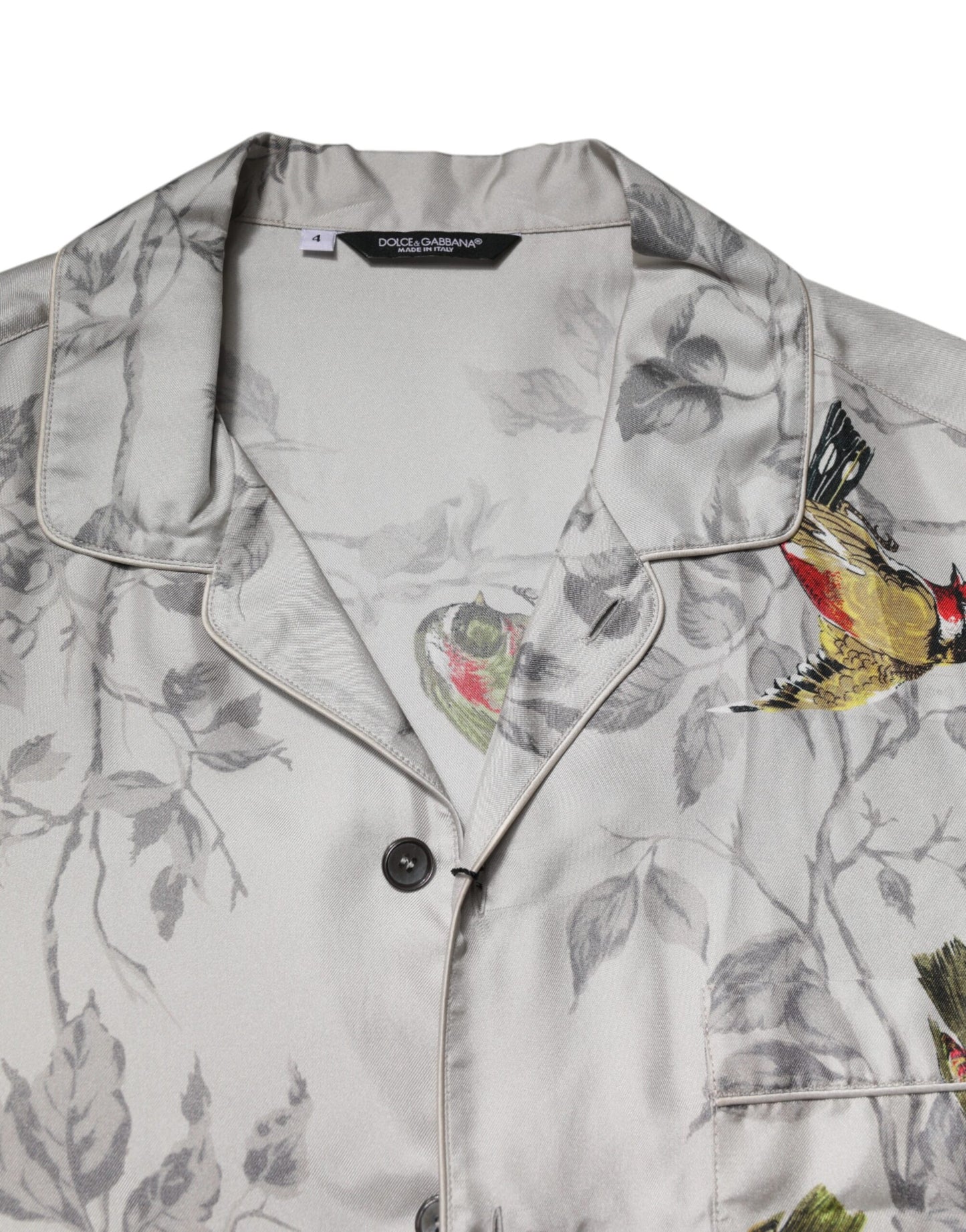 Camisa de botones con estampado de seda multicolor de Dolce & Gabbana