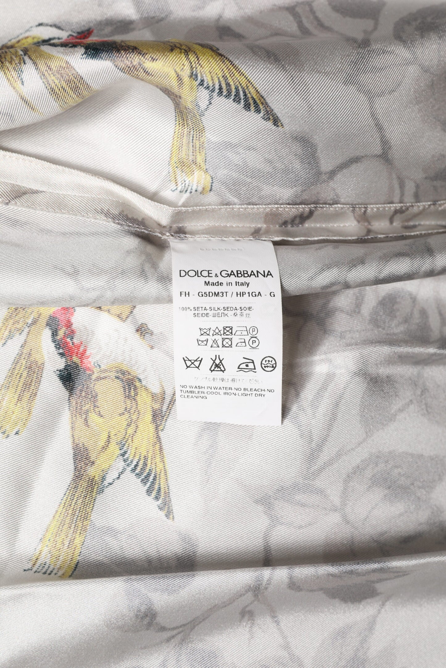 Camisa de botones con estampado de seda multicolor de Dolce & Gabbana
