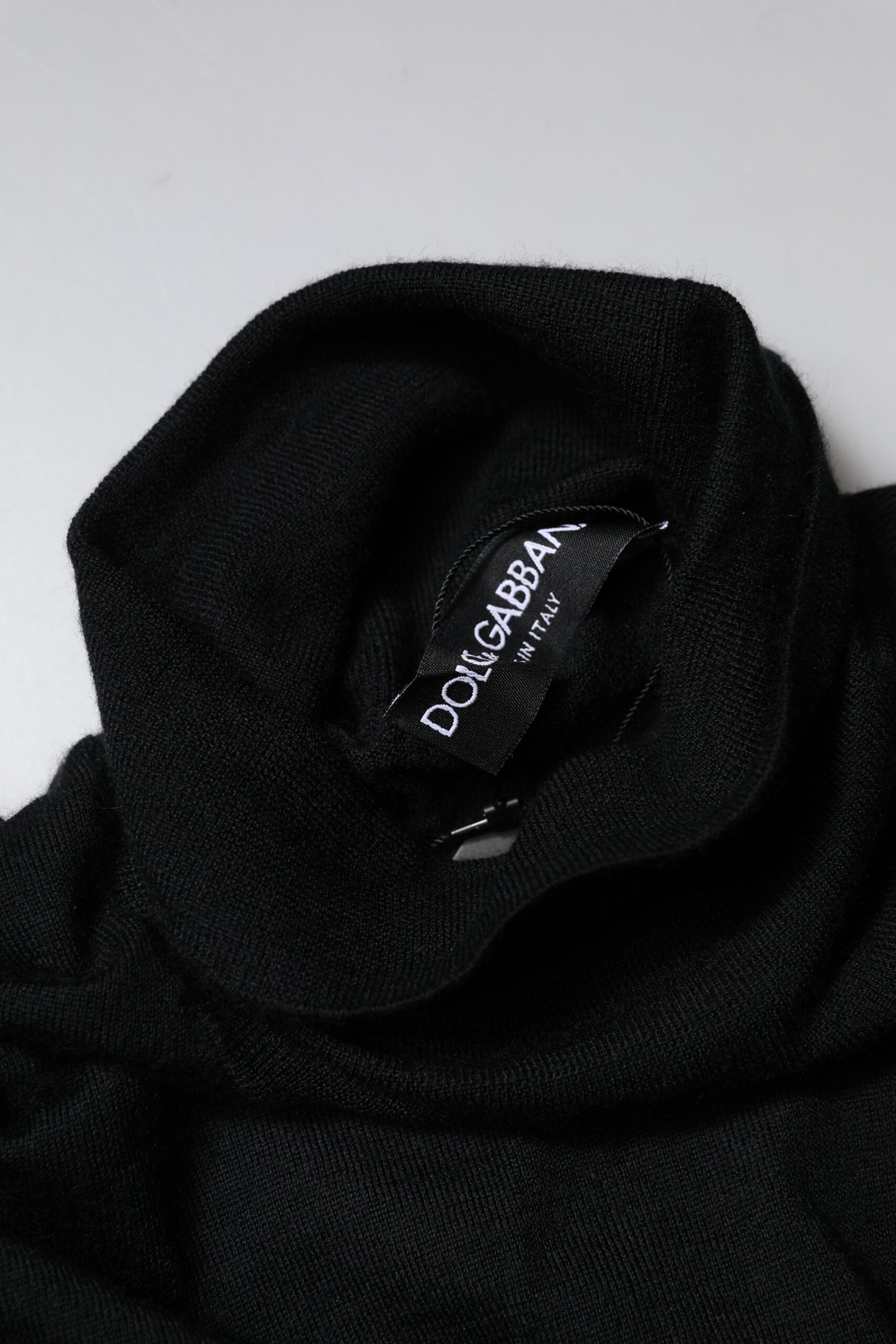Suéter de punto de cachemira negro para hombre de Dolce & Gabbana