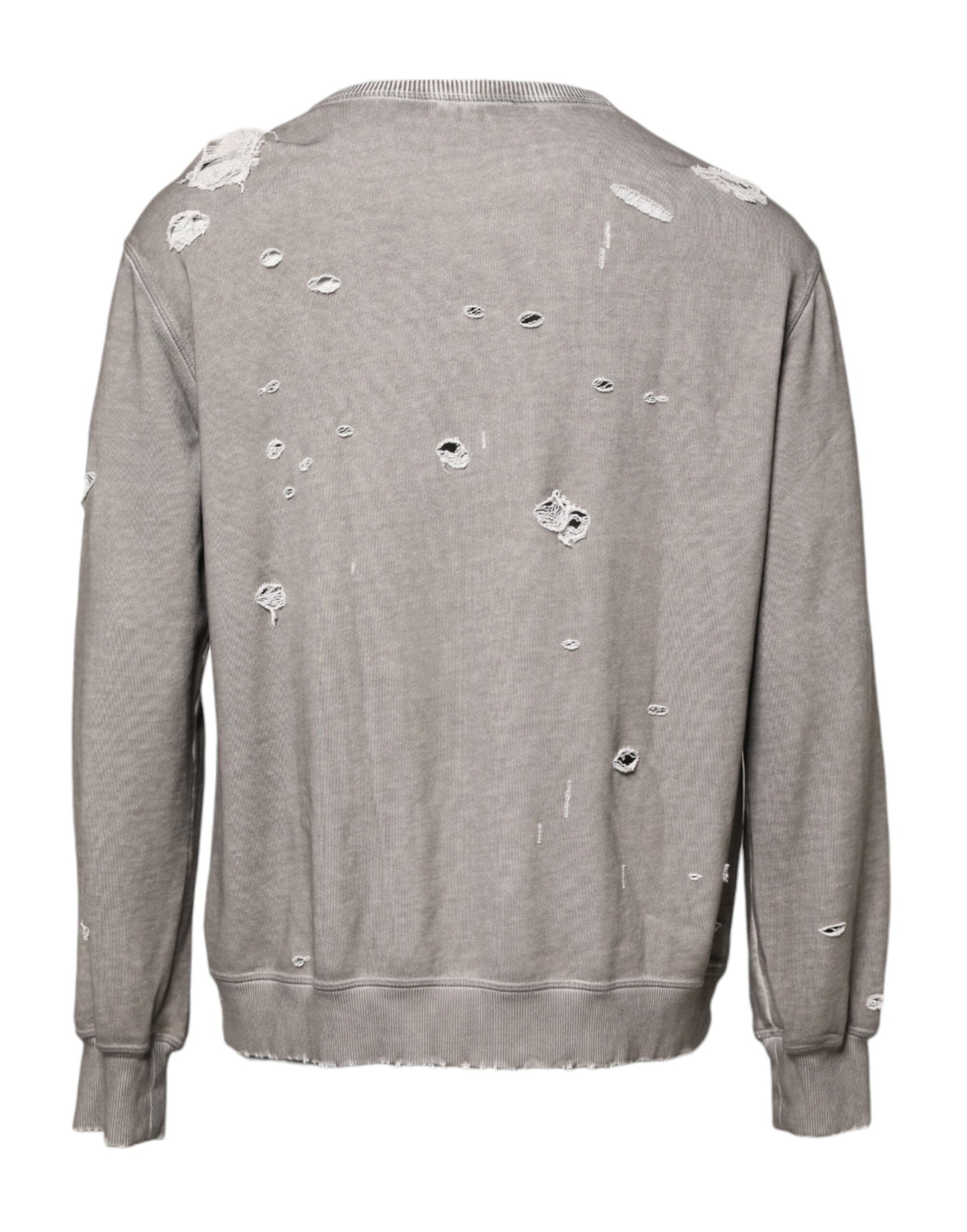 Pull ras du cou à imprimé logo gris Dolce & Gabbana