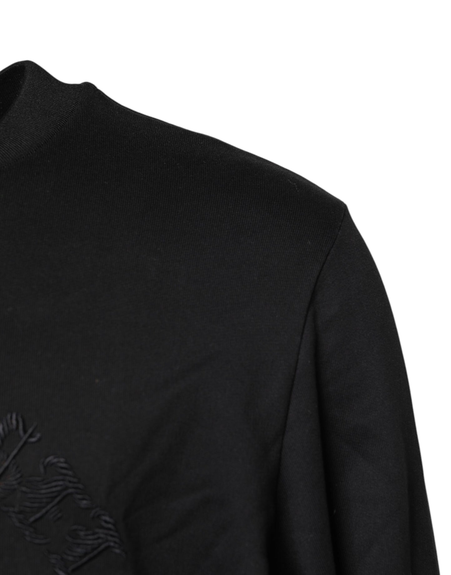Pull ras du cou brodé noir Dolce & Gabbana