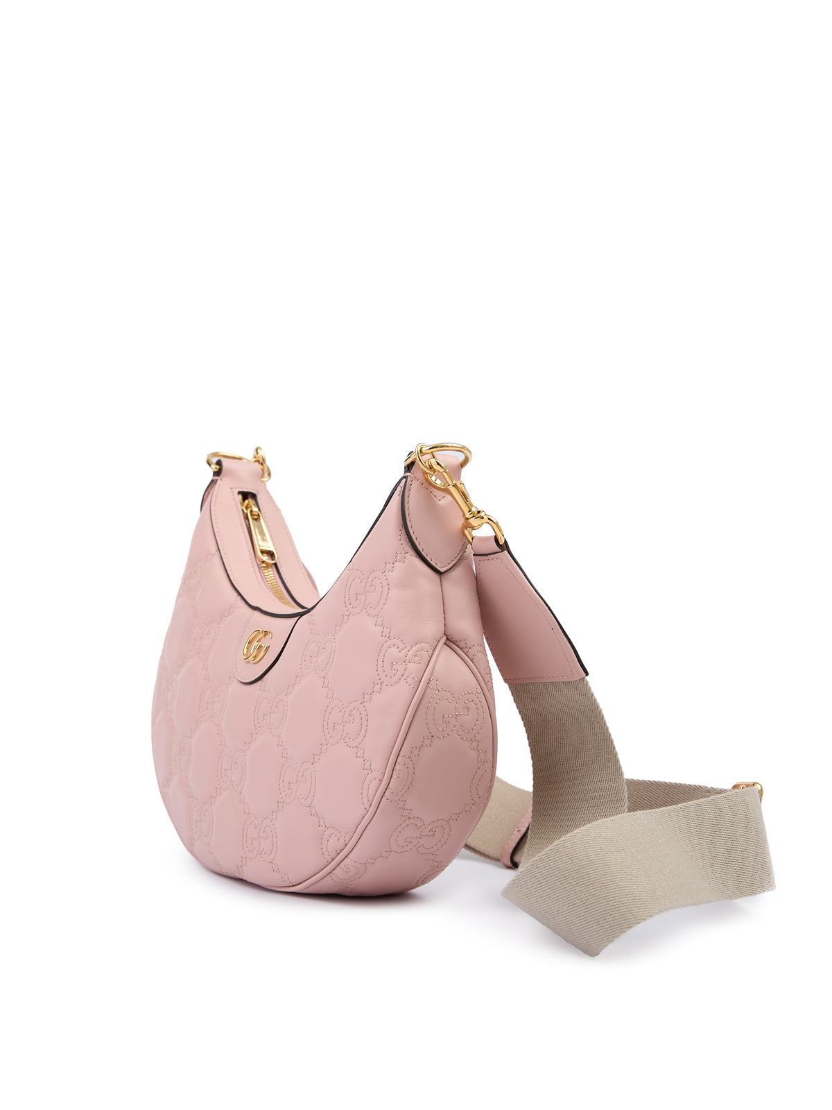 Sac à bandoulière en cuir rose clair Gucci