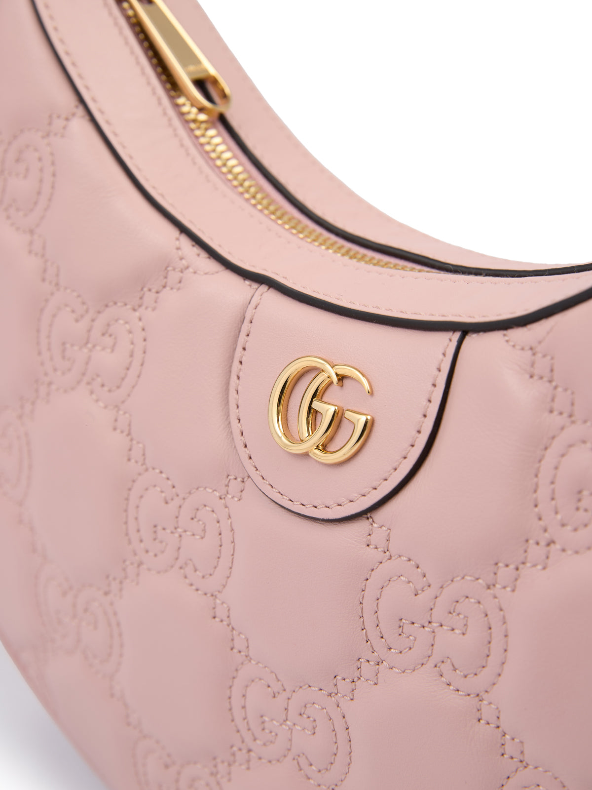 Sac à bandoulière en cuir rose clair Gucci