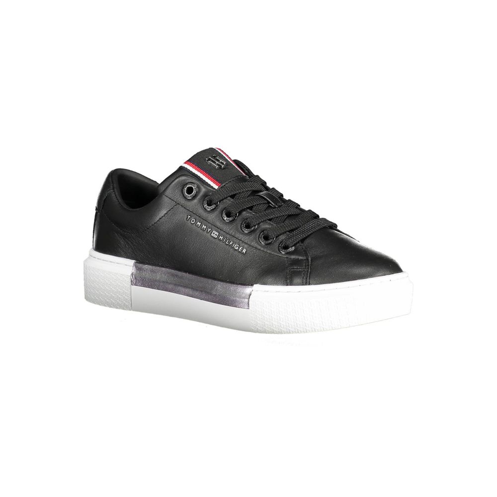 Baskets Tommy Hilfiger en cuir noir pour femme