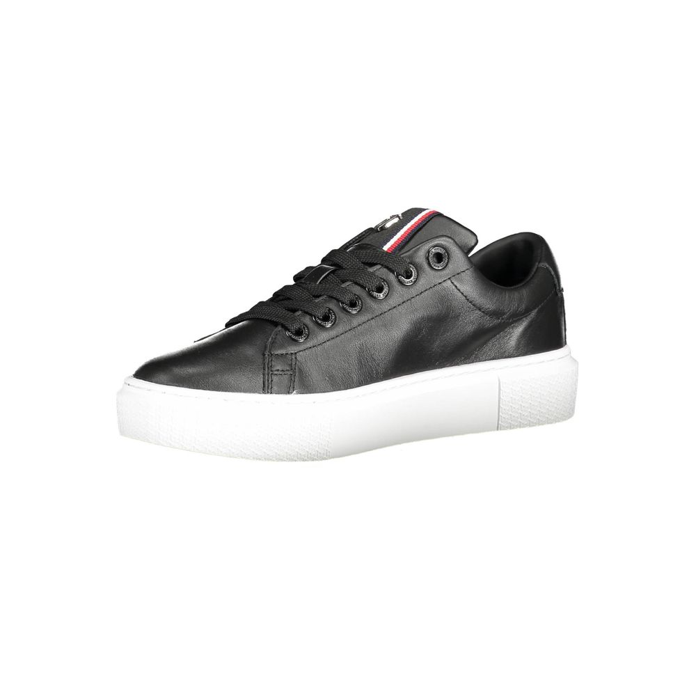 Baskets Tommy Hilfiger en cuir noir pour femme