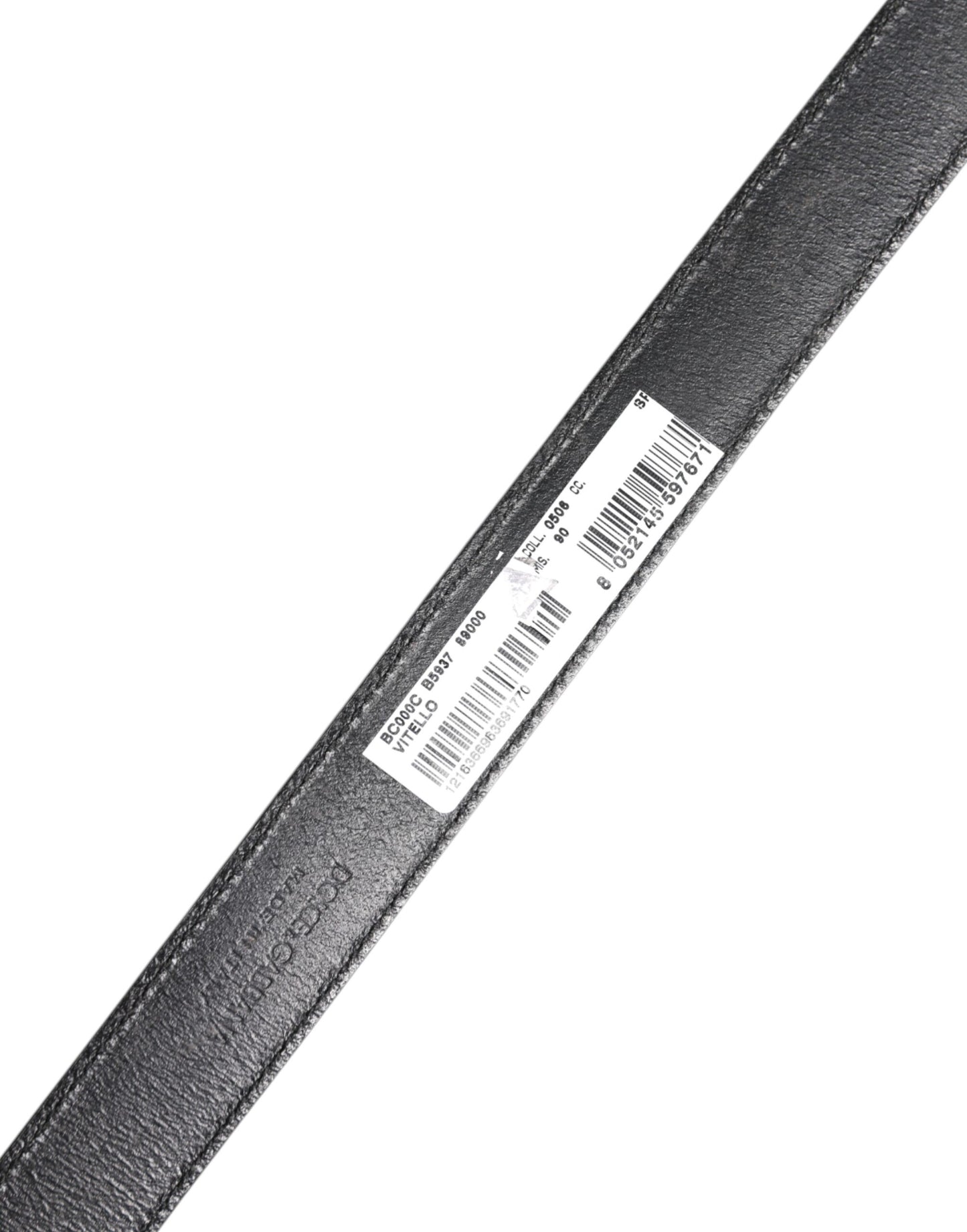 Cinturón con hebilla clásica de piel de becerro negra de Dolce & Gabbana
