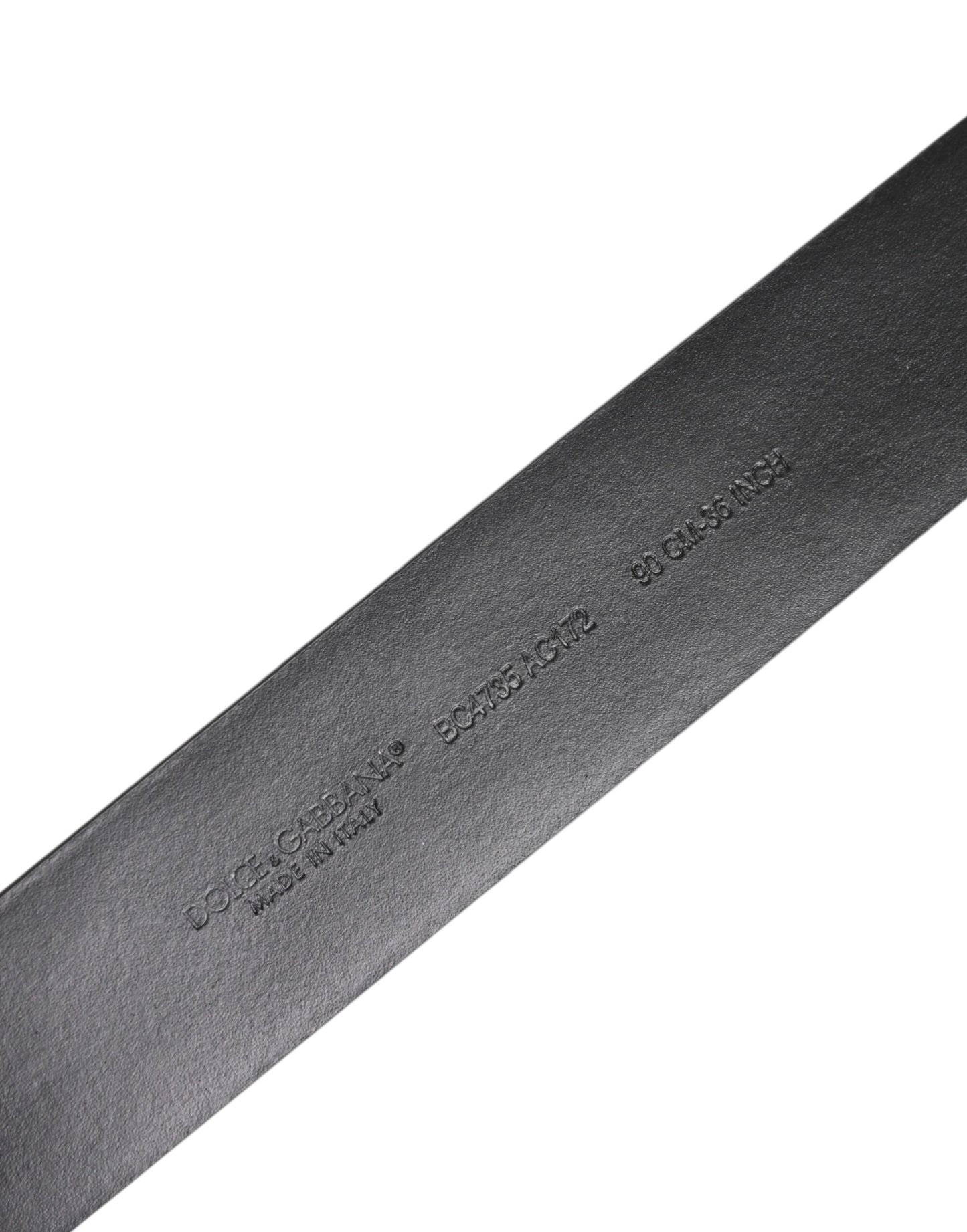 Cinturón de piel de becerro negra con hebilla plateada y tachuelas de Dolce & Gabbana