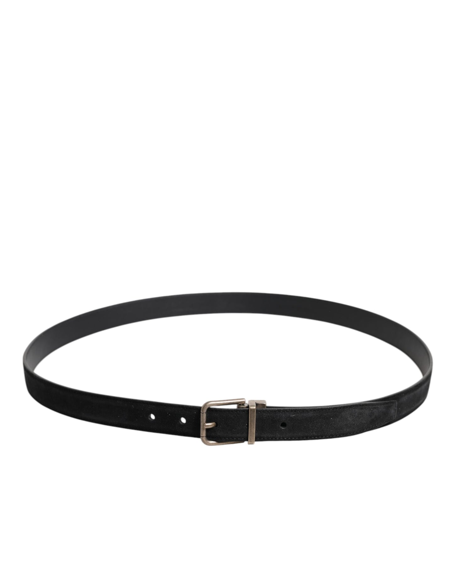 Cinturón clásico con hebilla metálica de piel de becerro negra de Dolce & Gabbana