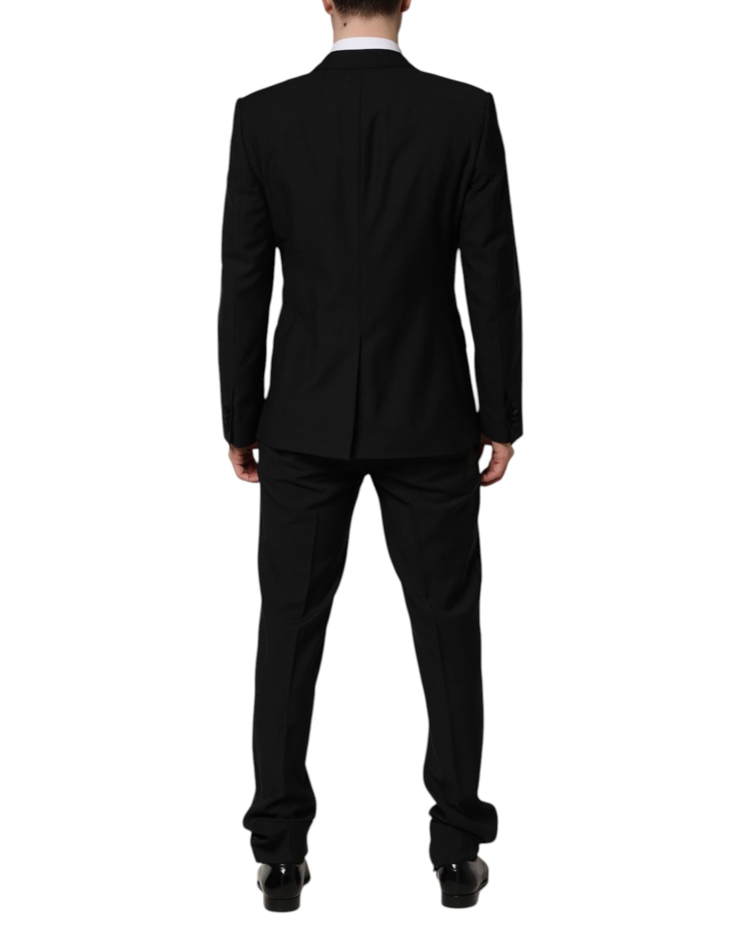 Traje de tres piezas con adornos de cristal MARTINI negro de Dolce & Gabbana