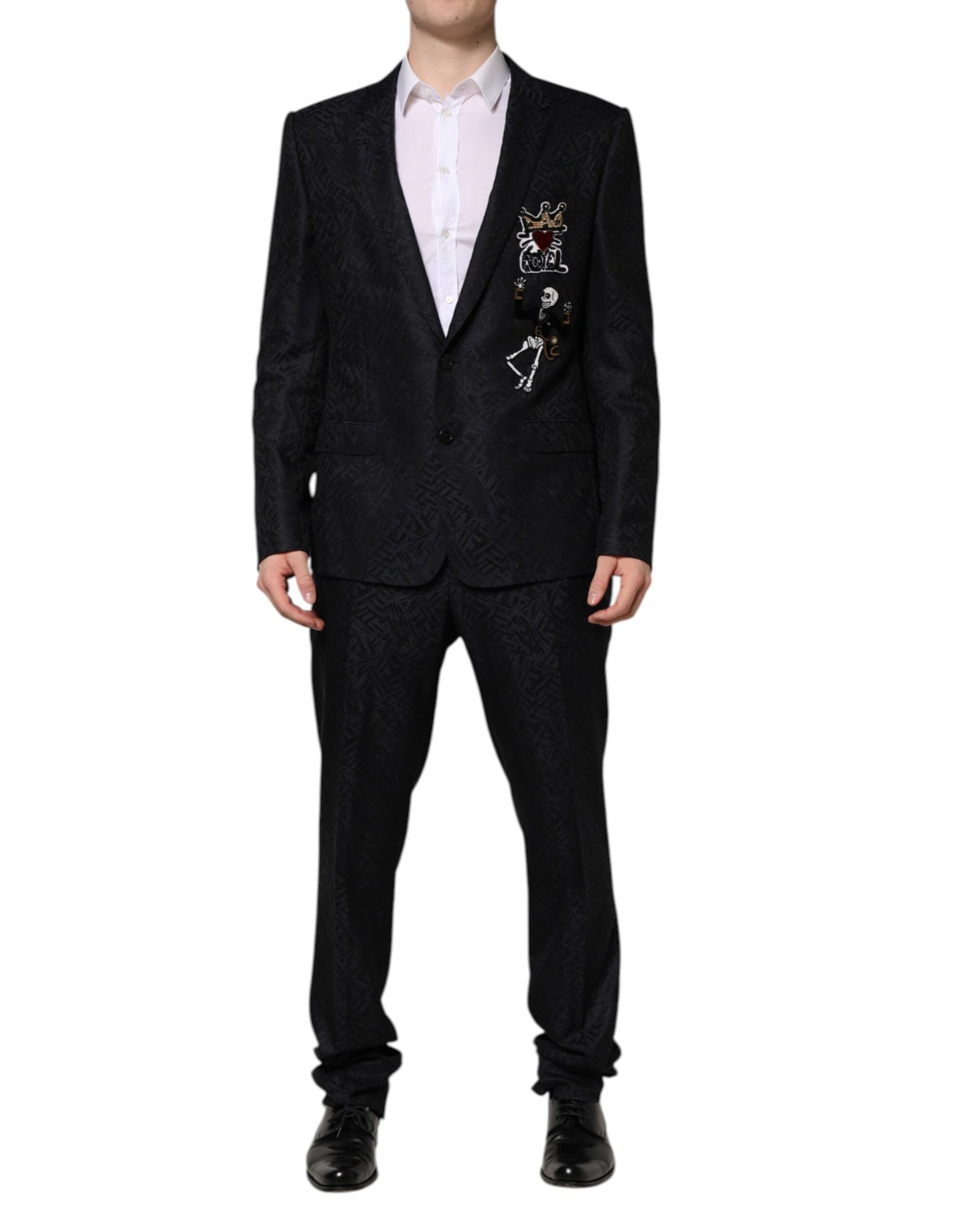 Traje de dos piezas con esqueleto King MARTINI negro de Dolce & Gabbana