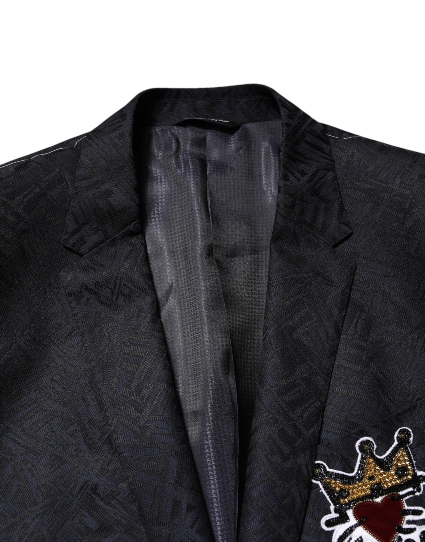 Traje de dos piezas con esqueleto King MARTINI negro de Dolce & Gabbana