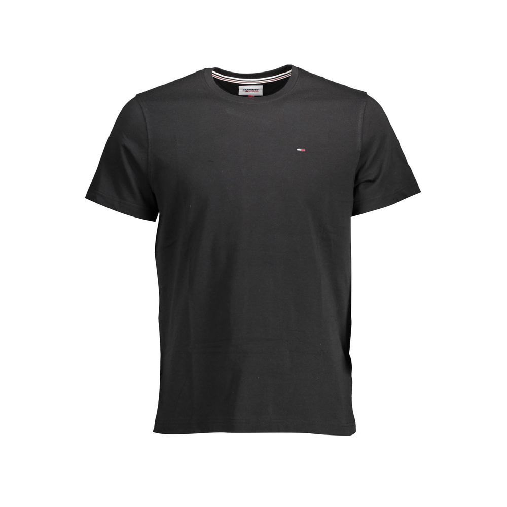 T-shirt noir en coton biologique Tommy Hilfiger pour homme