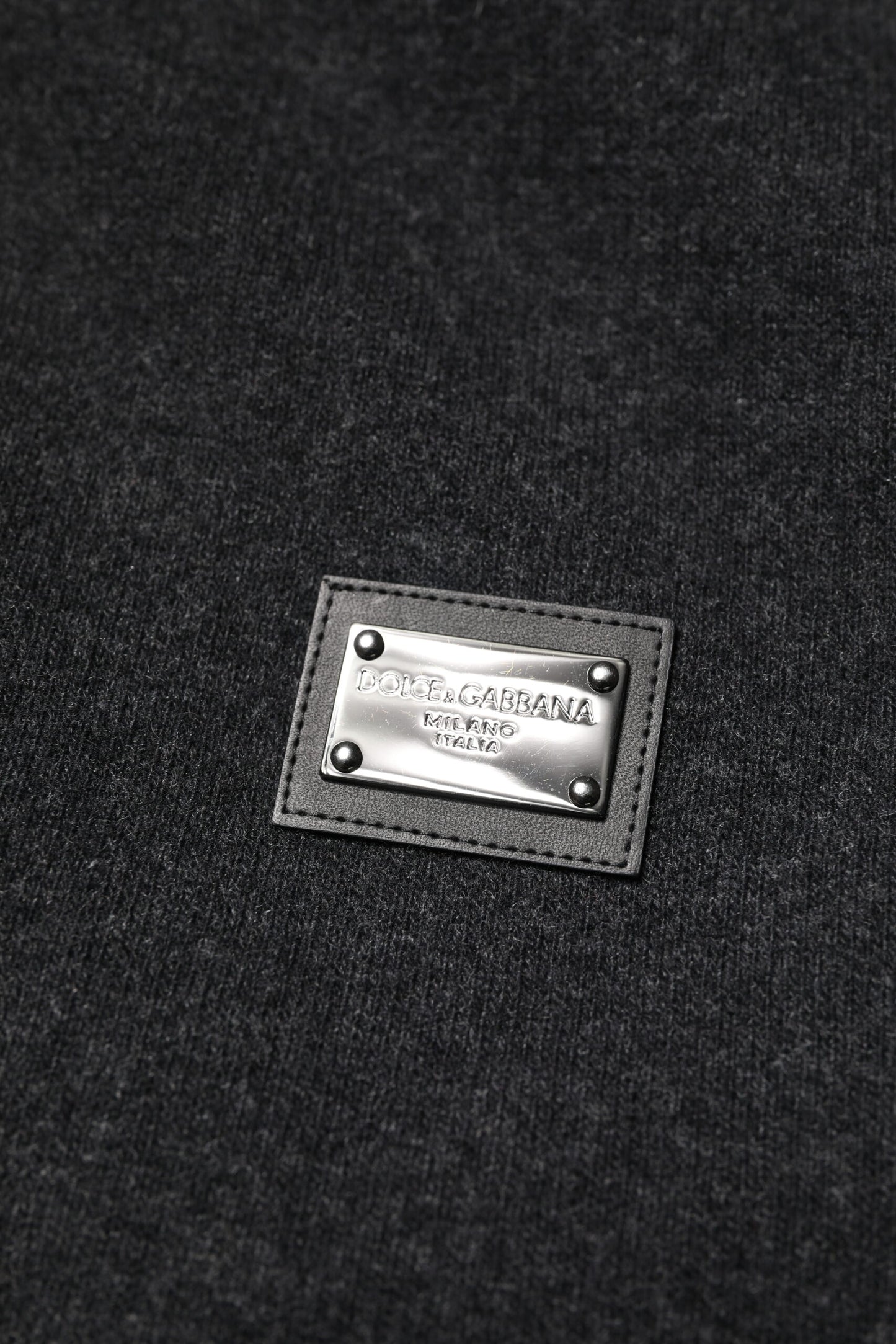 Chaqueta bomber con capucha y placa del logotipo DG negra de Dolce & Gabbana
