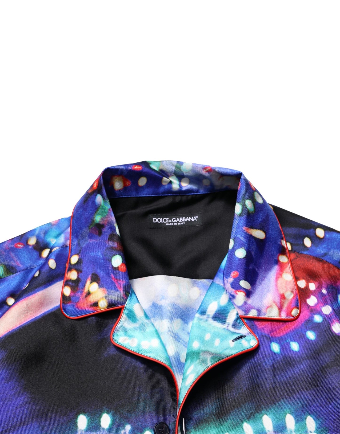 Camisa informal de seda con estampado multicolor de Dolce & Gabbana