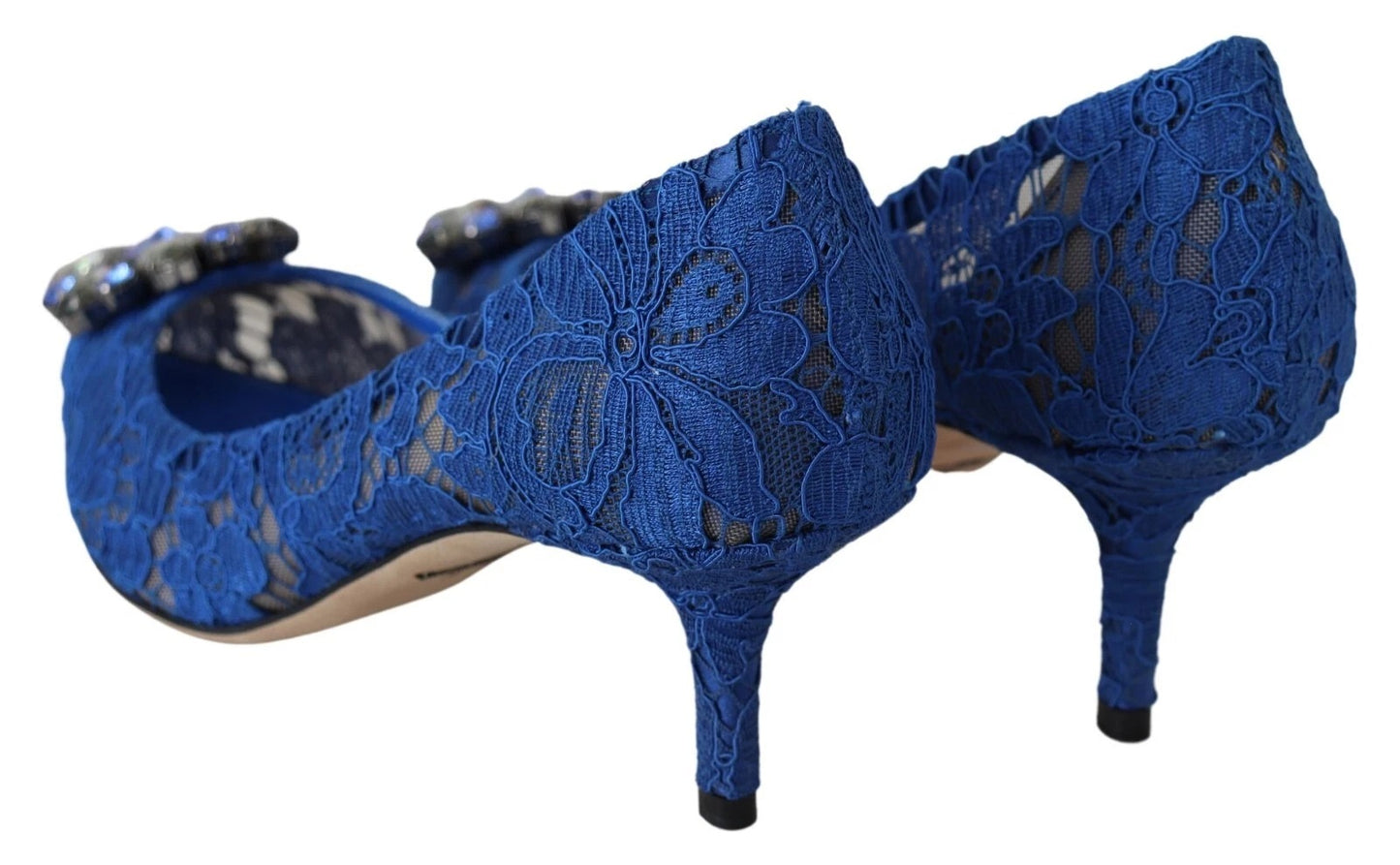Bailarinas con cristales y encaje azul de Dolce & Gabbana