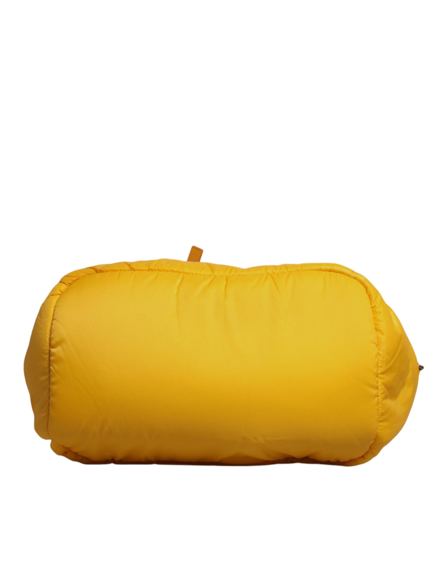 Bolso de hombro de nailon con placa del logotipo en amarillo y naranja de Dolce & Gabbana
