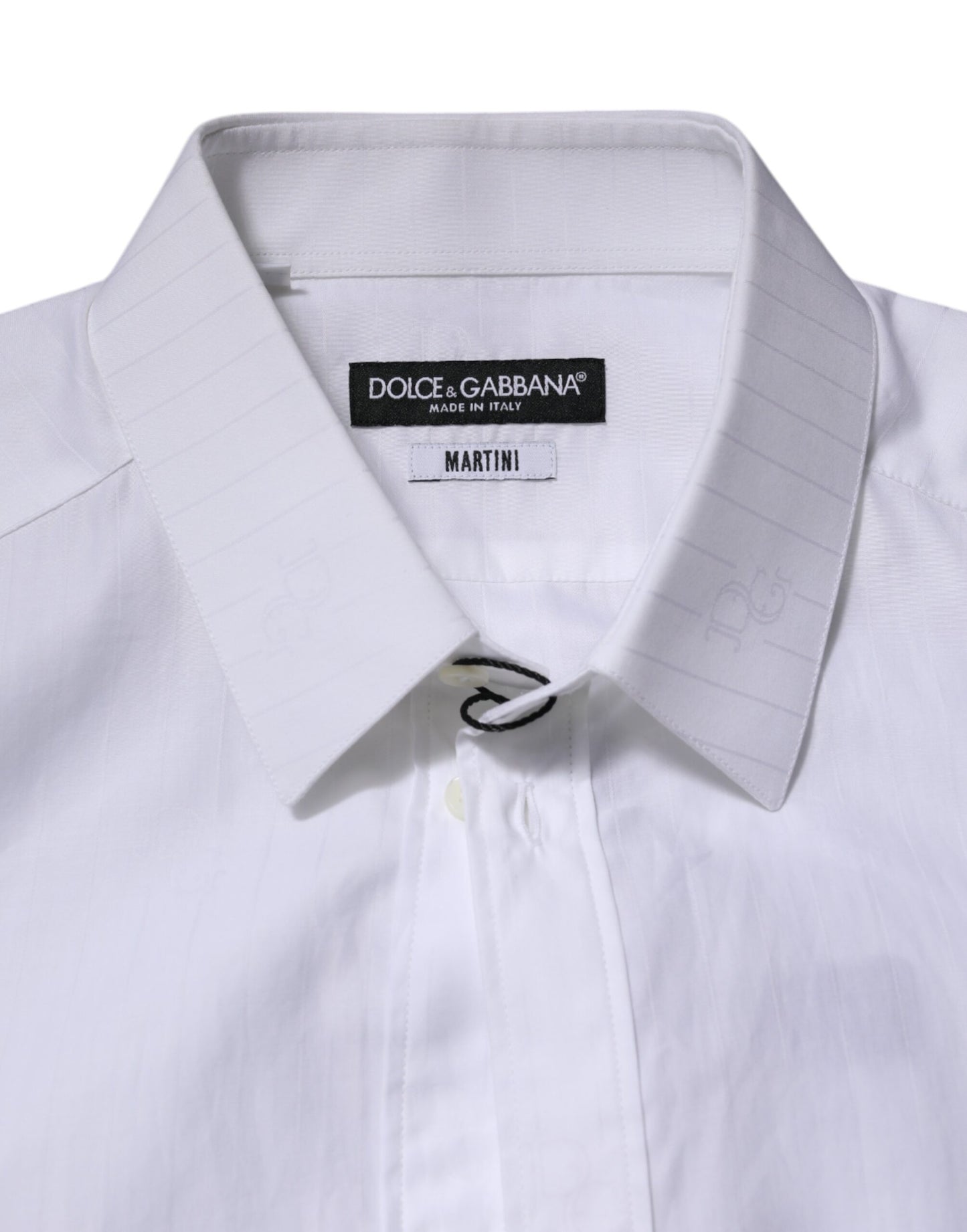 Camisa formal de manga larga MARTINI de algodón blanco de Dolce & Gabbana
