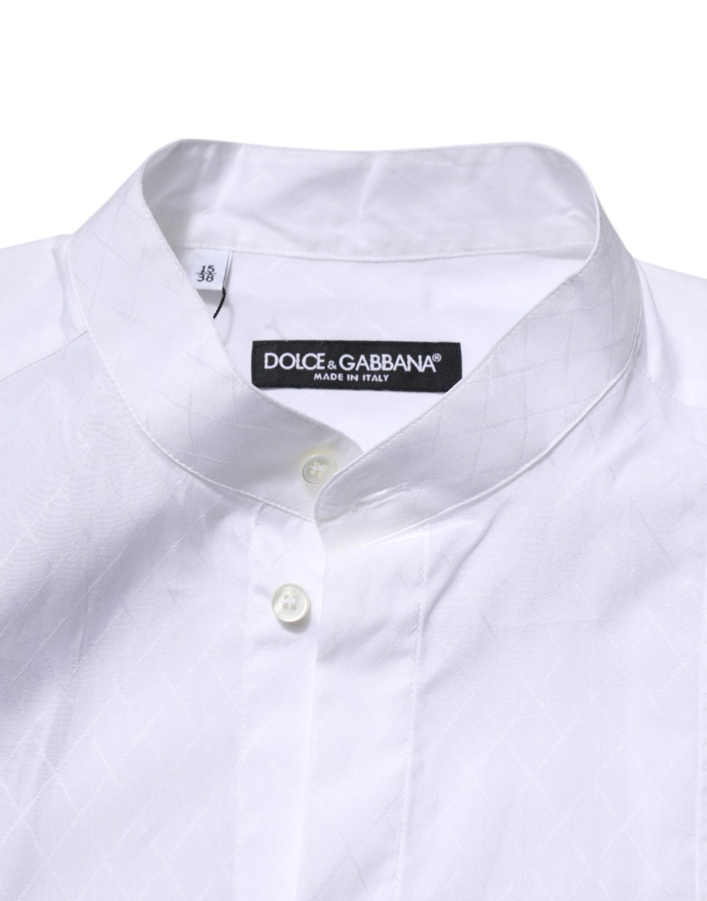 Camisa formal Dolce & Gabbana de algodón blanco de manga larga y corte entallado