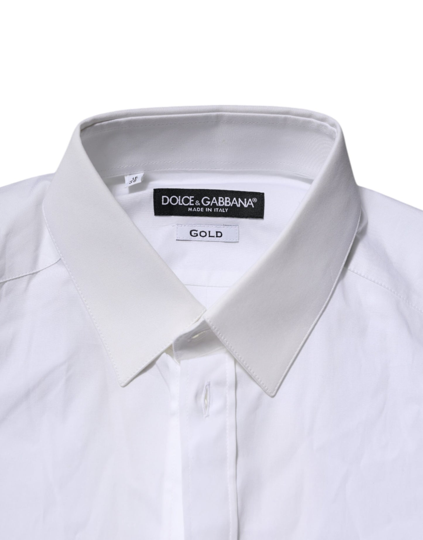 Vestido y camisa formal de manga larga Dolce & Gabbana en blanco dorado