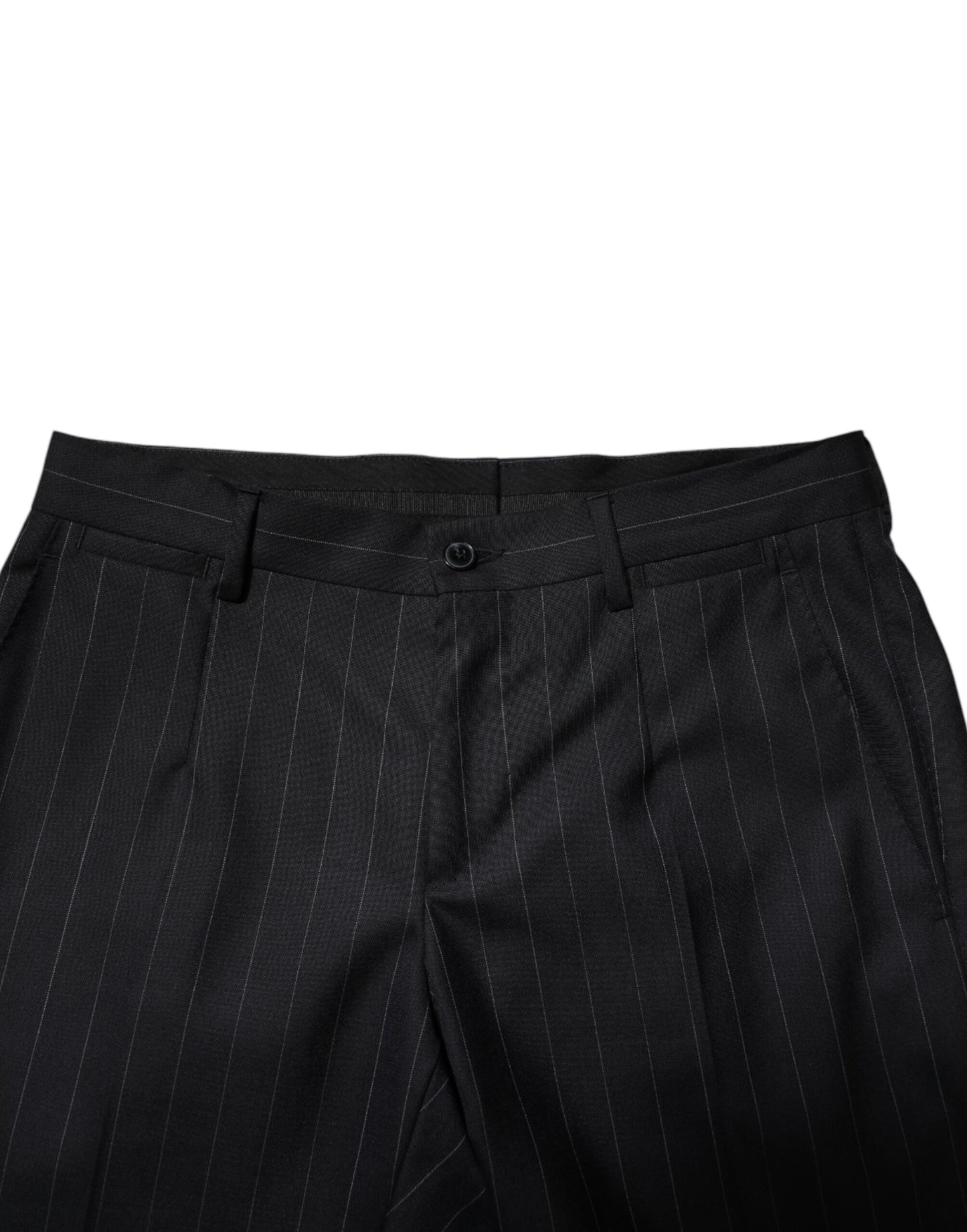Pantalones formales de lana a rayas negras de Dolce & Gabbana