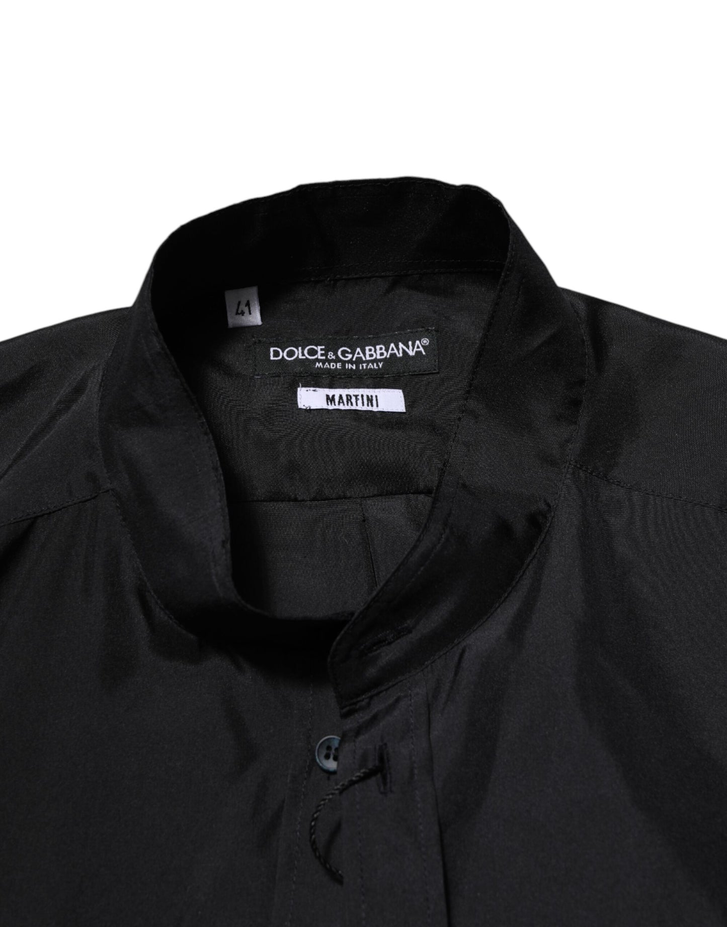 Camisa de vestir formal MARTINI de seda azul oscuro para hombre de Dolce & Gabbana