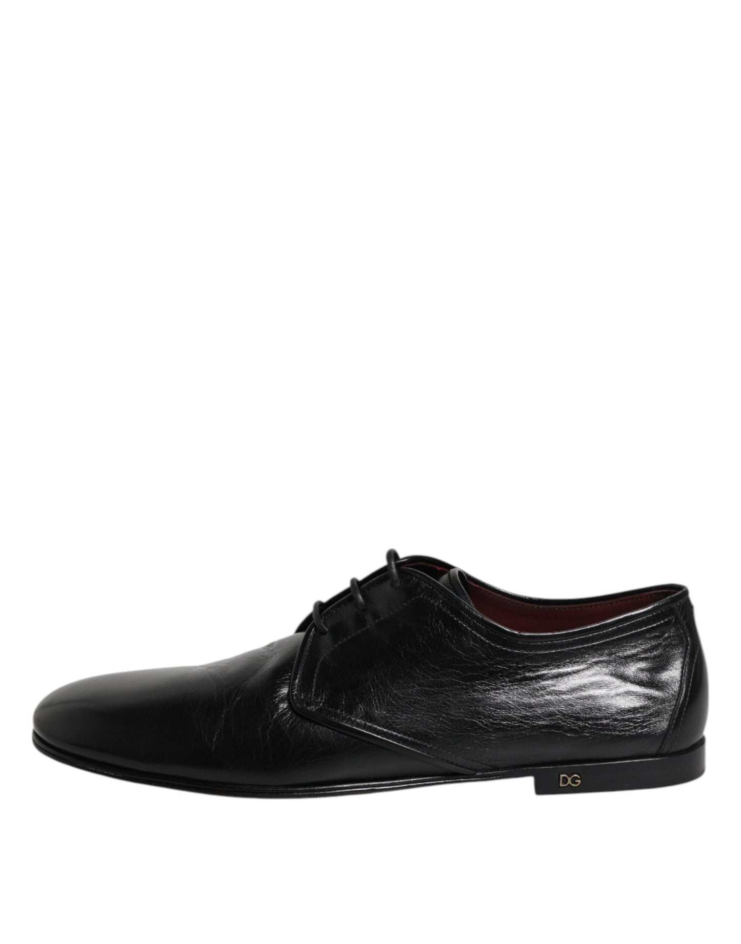 Zapatos Derby de vestir formales con cordones de cuero negro de Dolce & Gabbana