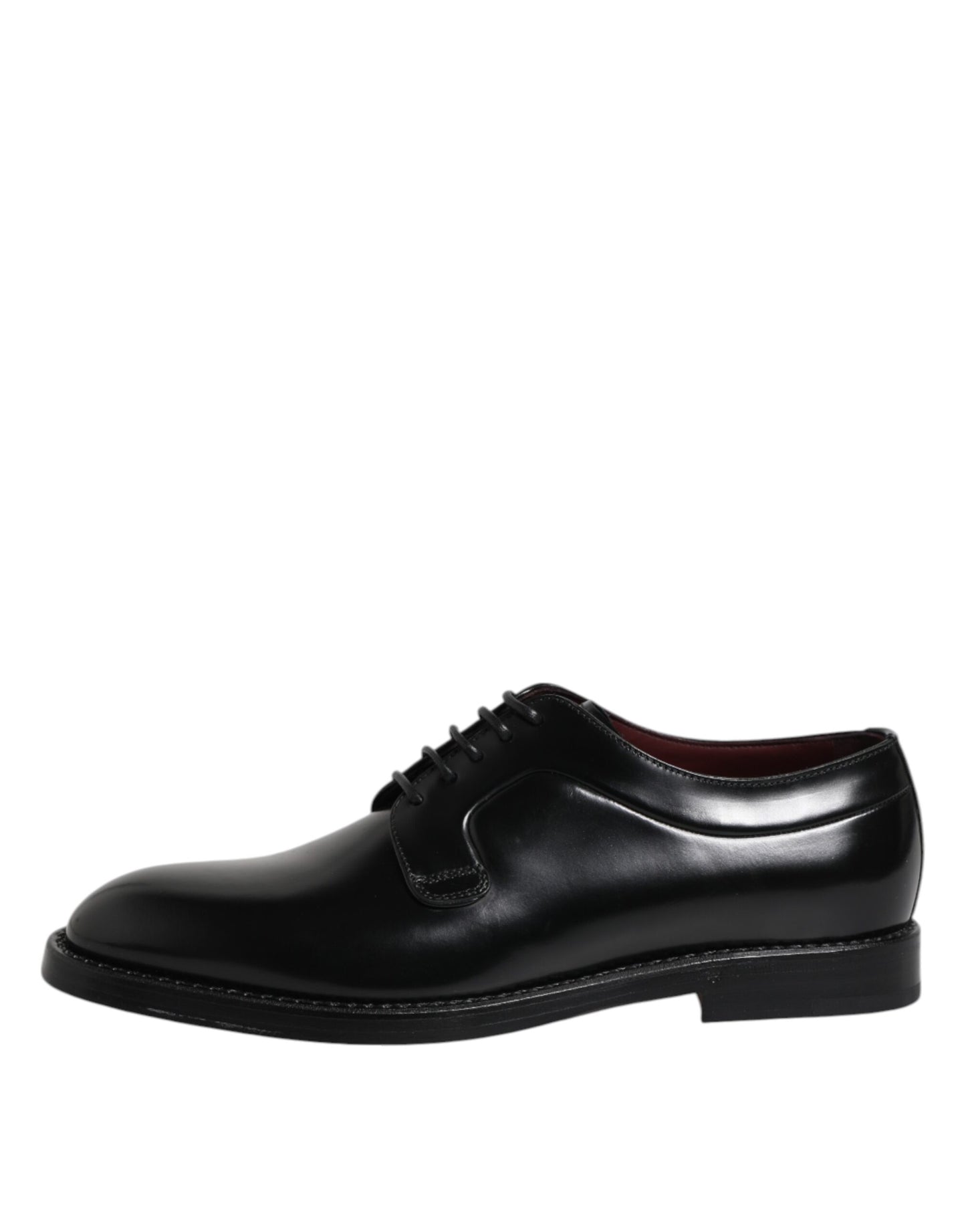 Zapatos Derby de vestir formales con cordones de cuero negro de Dolce & Gabbana