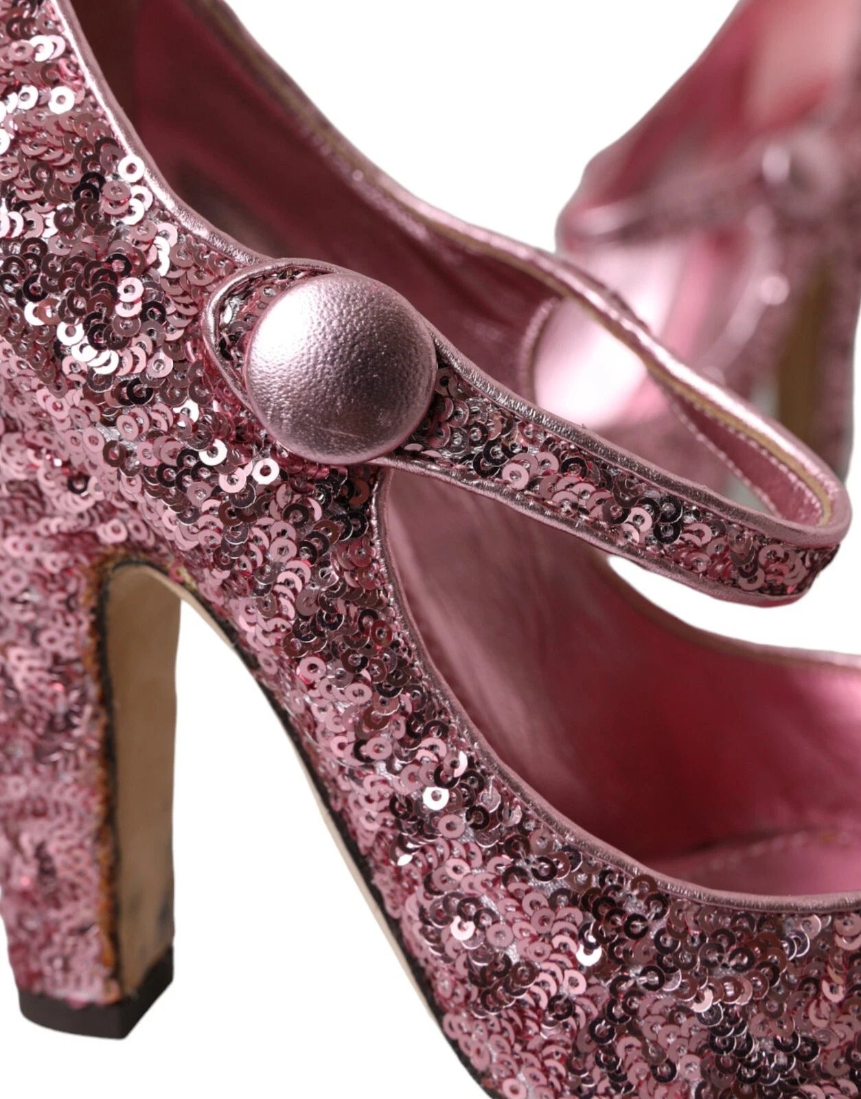 Dolce & Gabbana Zapatos de tacón alto Mary Jane con lentejuelas rosas